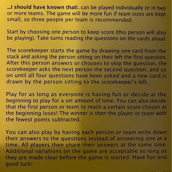 I should have known that! Trivia Game - Picture 2 of 6